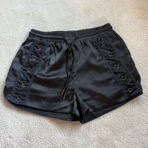 BSBW black satin shorts size 8